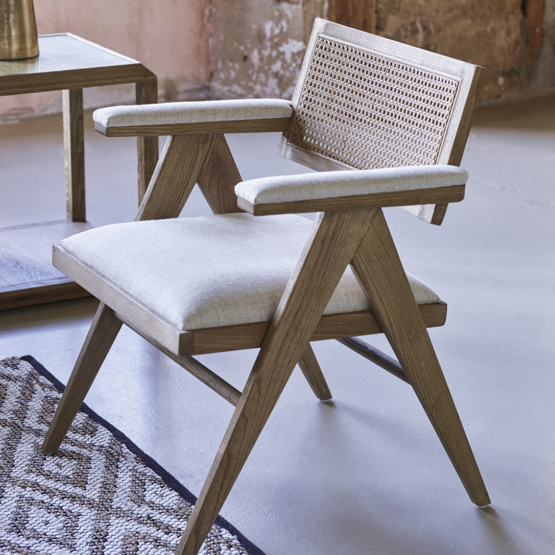 Colby Ash Armchair - Ecru Linen