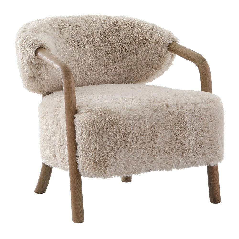Cotswold Lion Faux Sheepskin Accent Chair Keiichi 3