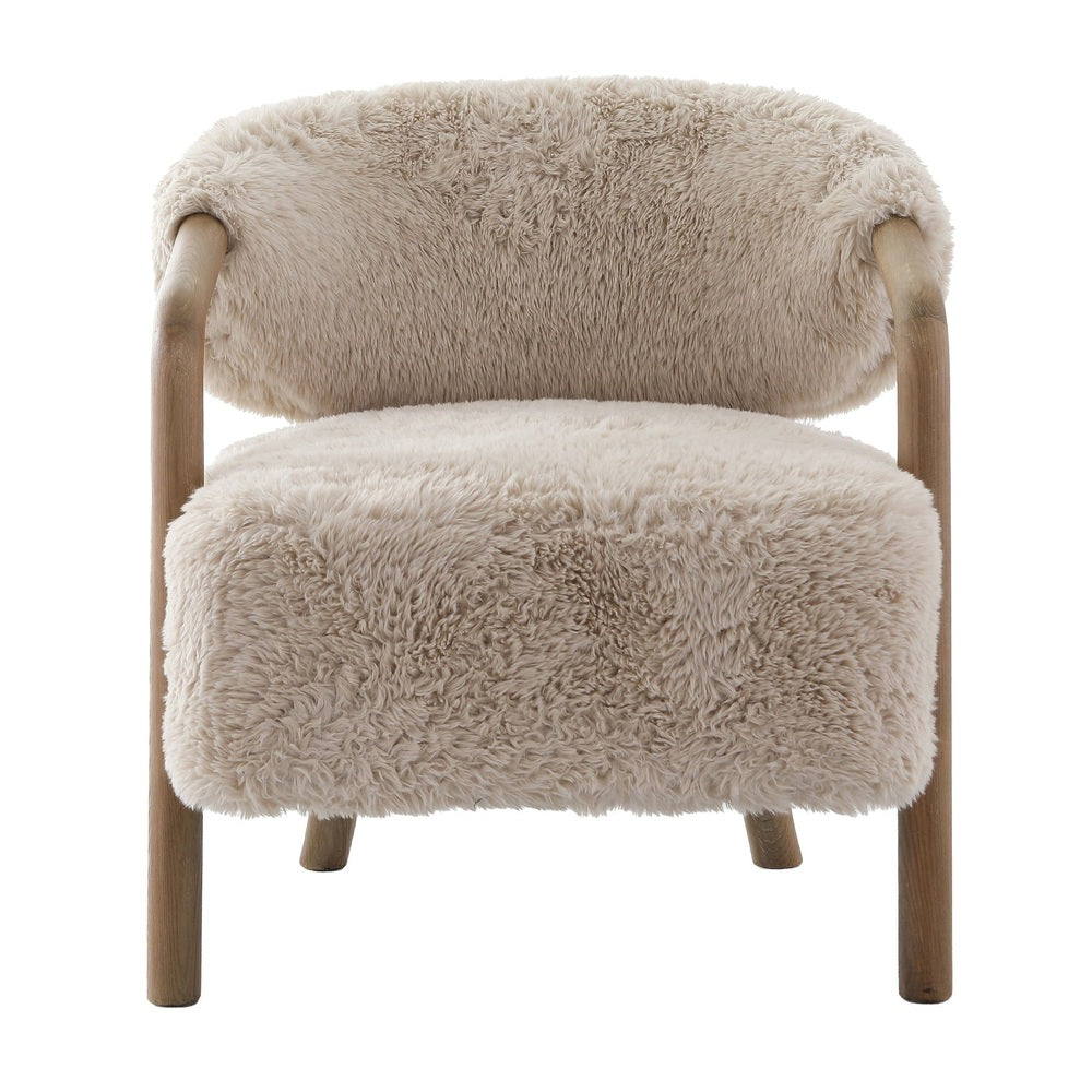 Cotswold Lion Faux Sheepskin Accent Chair Keiichi 1