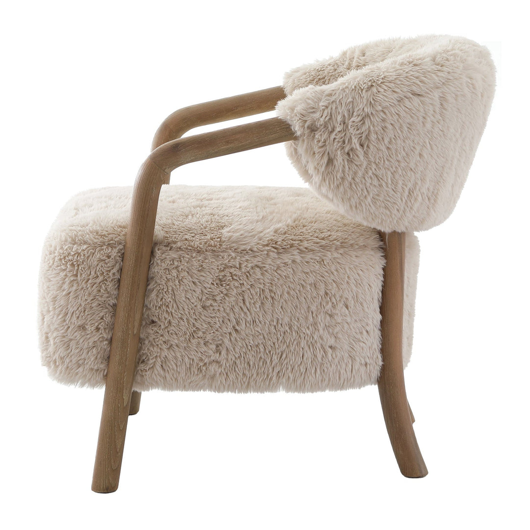 Cotswold Lion Faux Sheepskin Accent Chair Keiichi 4