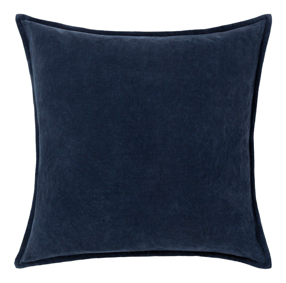 Cotton Velvet Cushion 51x51cm - Midnight Blue Keiichi 1