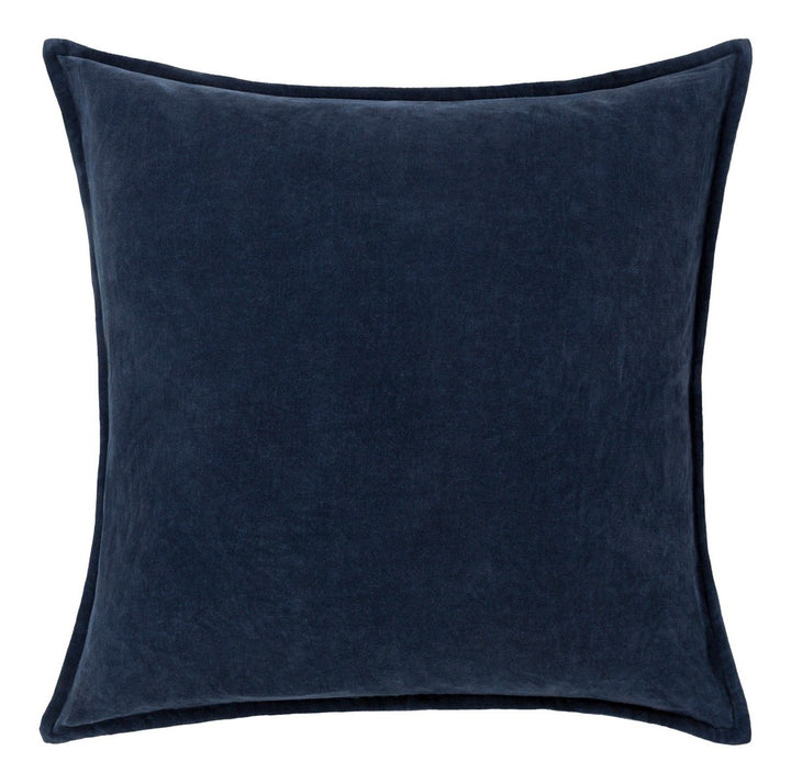Cotton Velvet Cushion 51x51cm - Midnight Blue Keiichi 1