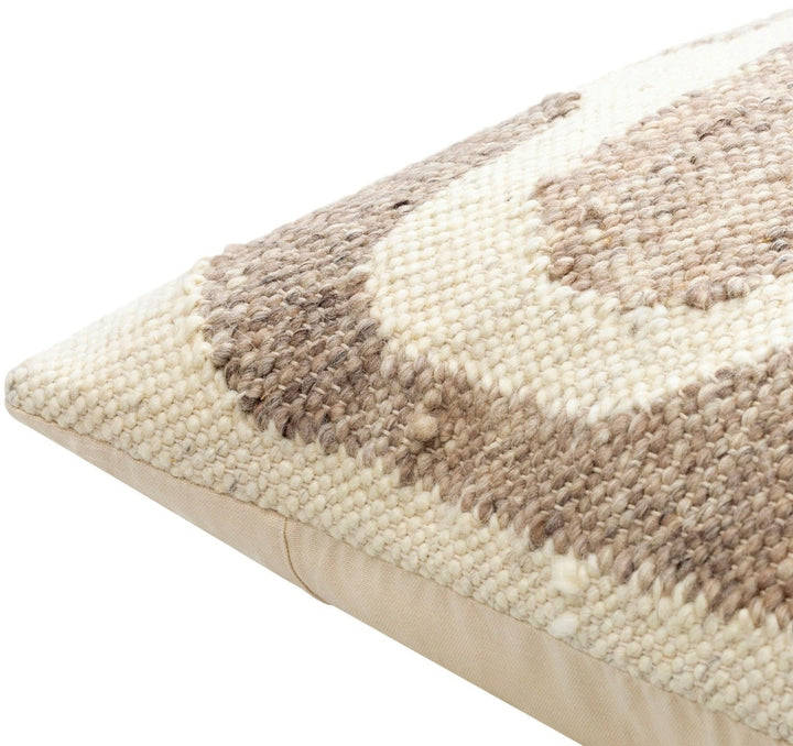 Deccan Traps Woven Abstract Cushion 51x51cm - Beige Keiichi 3