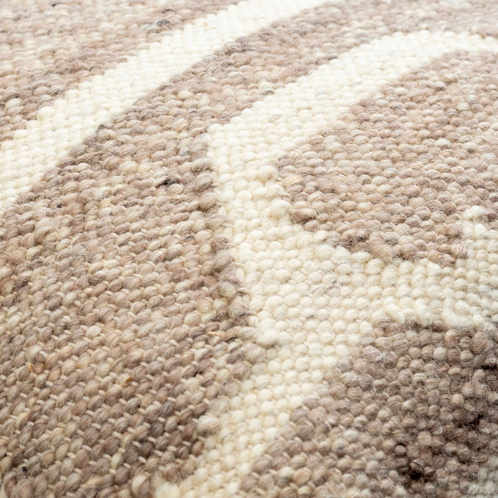 Deccan Traps Woven Abstract Cushion 51x51cm - Beige Keiichi 4