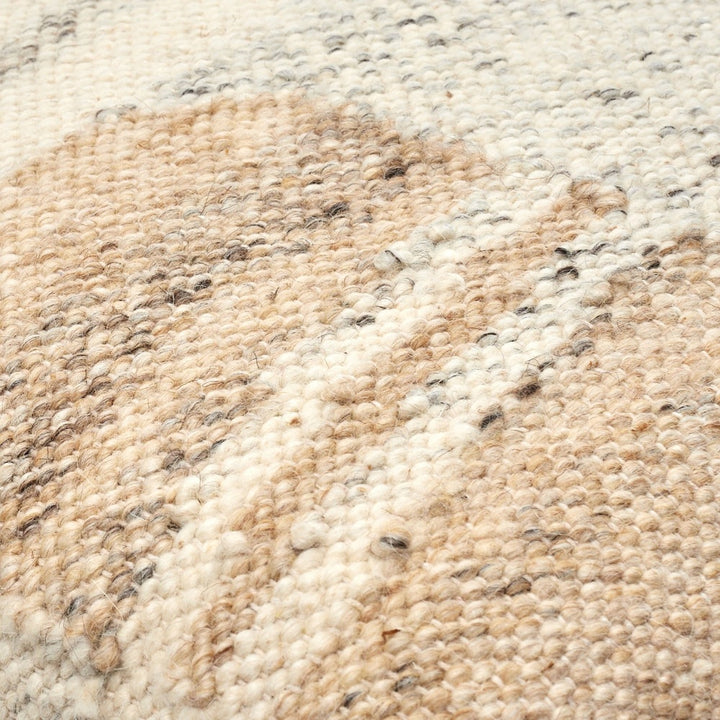 Deccan Traps Woven Wave Cushion 51x51cm - Light Beige Keiichi 4