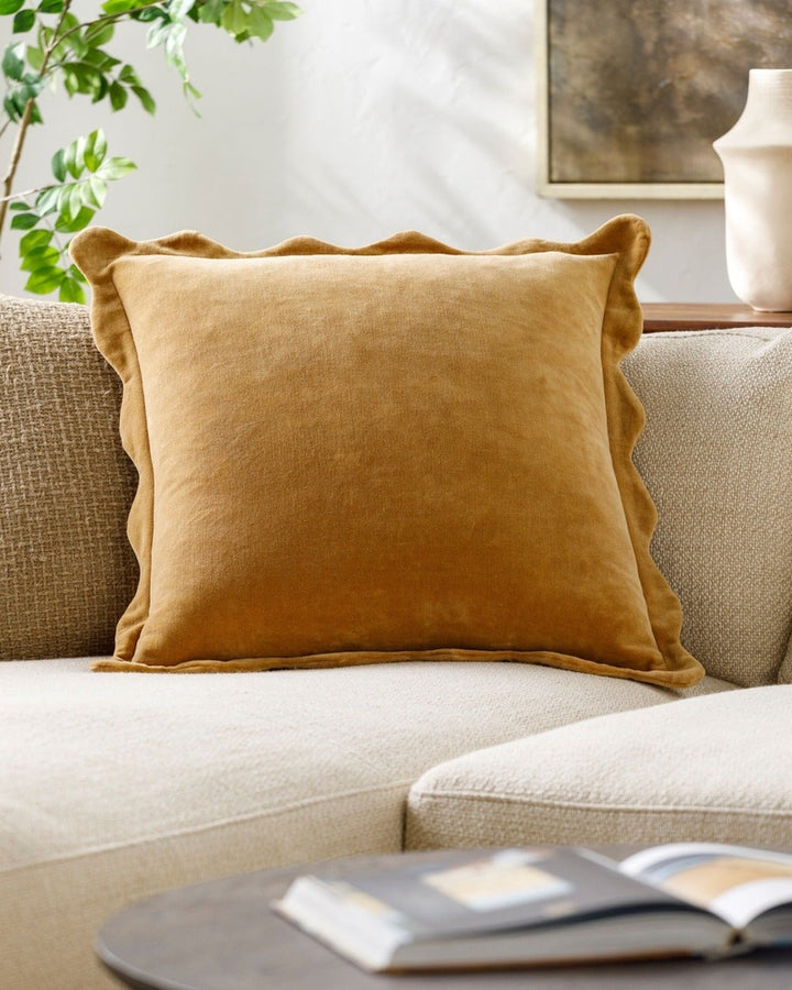 Effervescent Woven Cushion 51x51cm - Mustard Keiichi 2