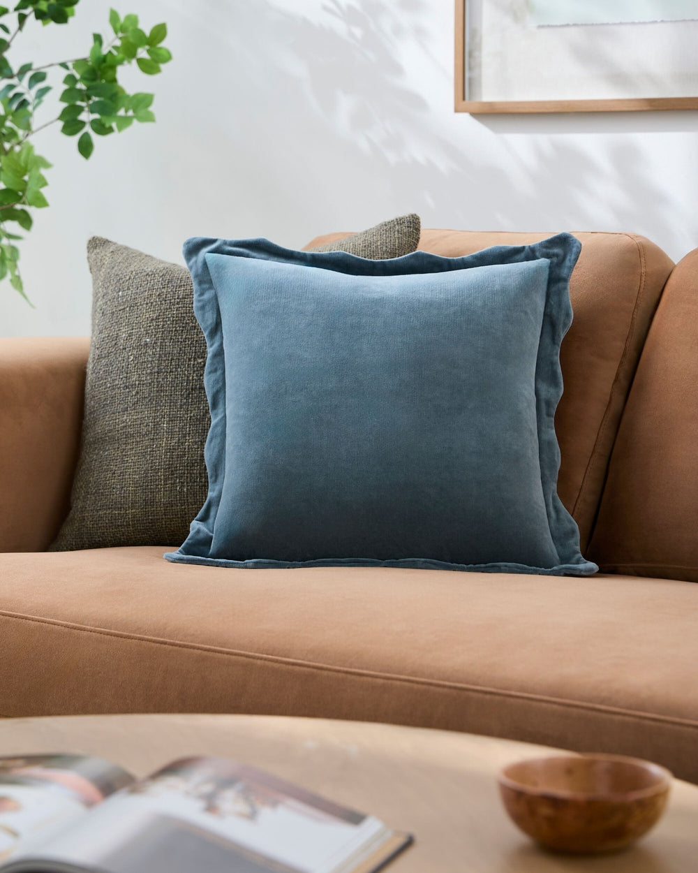 Effervescent Woven Cushion 51x51cm - Dusky Indigo Keiichi 2