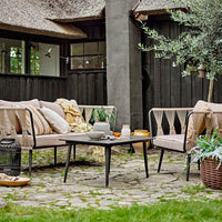 Bloomingville Outdoor Metal Pavone Sofa in Brown