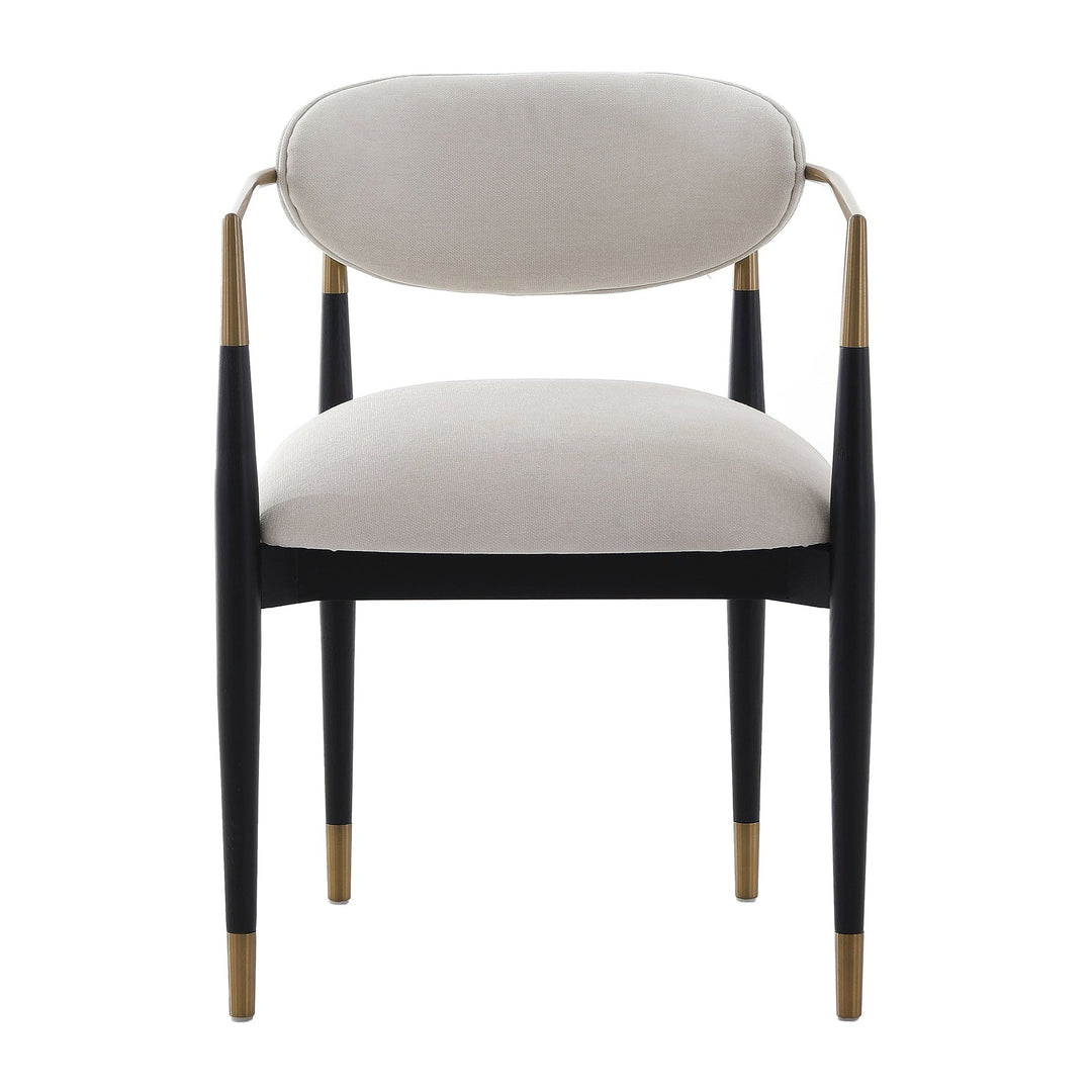 Soho Dining Chair - Ebony & Brass Keiichi 1