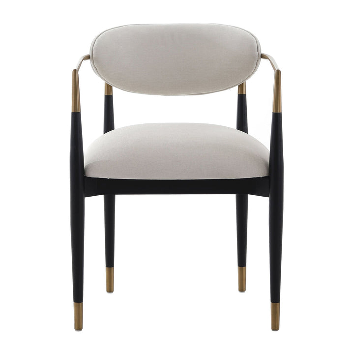 Soho Dining Chair - Ebony & Brass Keiichi 1
