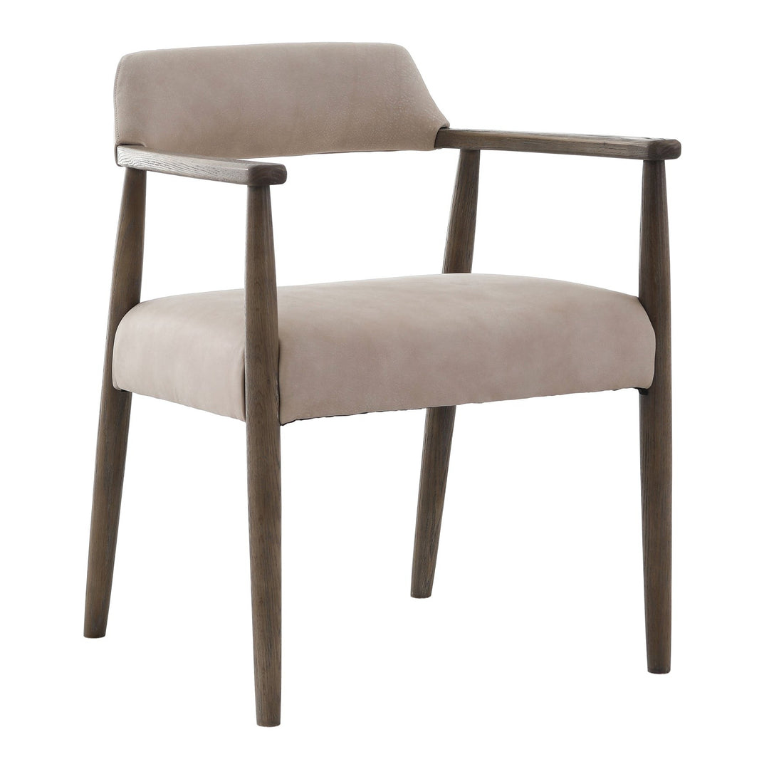 Stonehouse Italian Leather Dining Chair - Taupe Keiichi 3