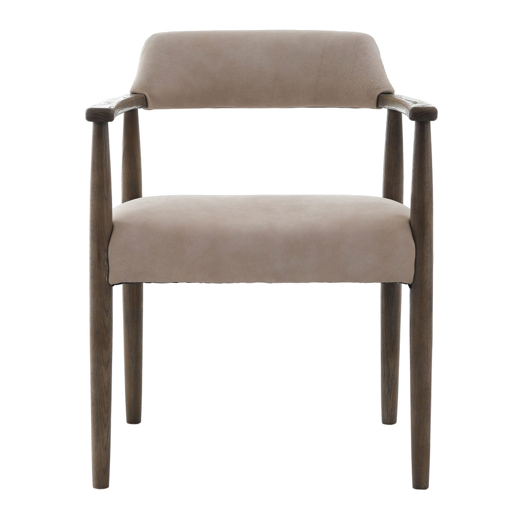 Stonehouse Italian Leather Dining Chair - Taupe Keiichi 1