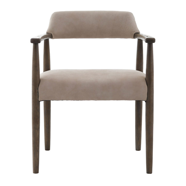 Stonehouse Italian Leather Dining Chair - Taupe Keiichi 1
