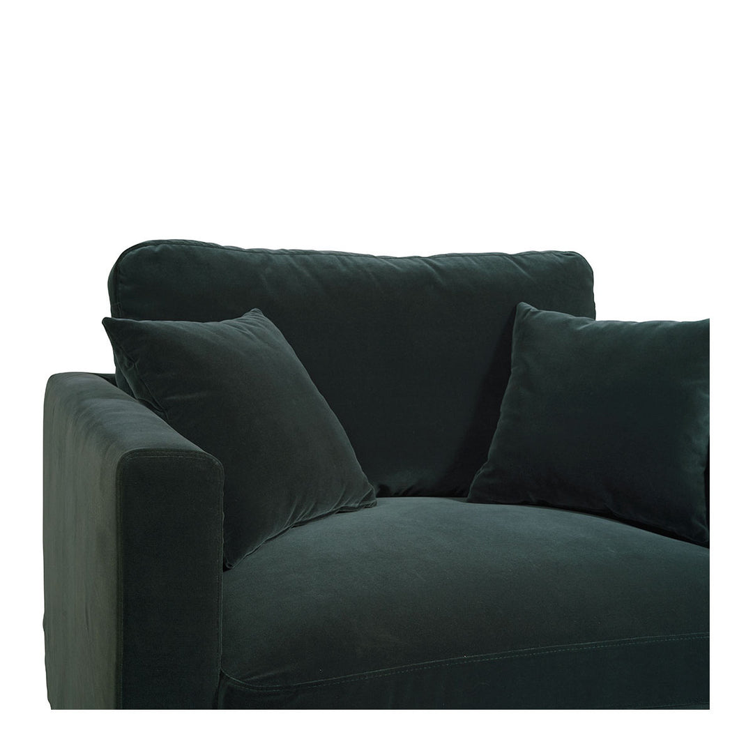 Angie Cotton Velvet Armchair - Forest Green