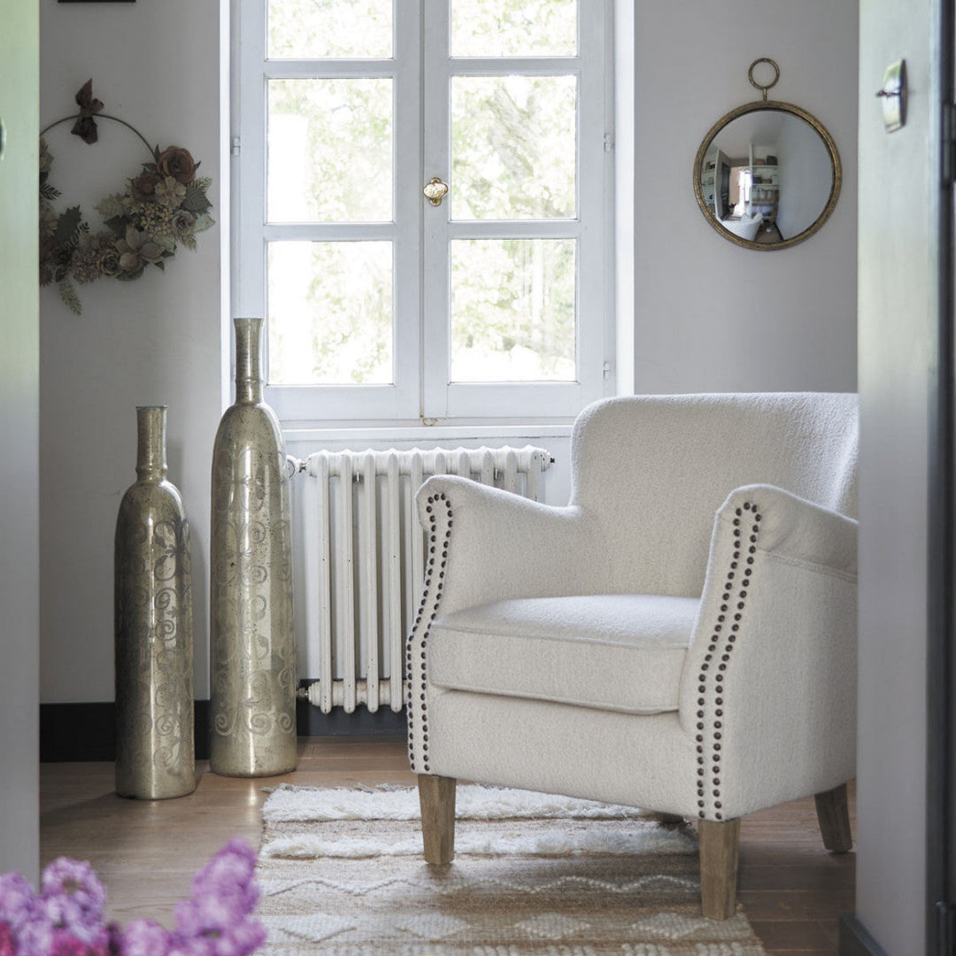 Claude Arm Chair - Cream Boucle