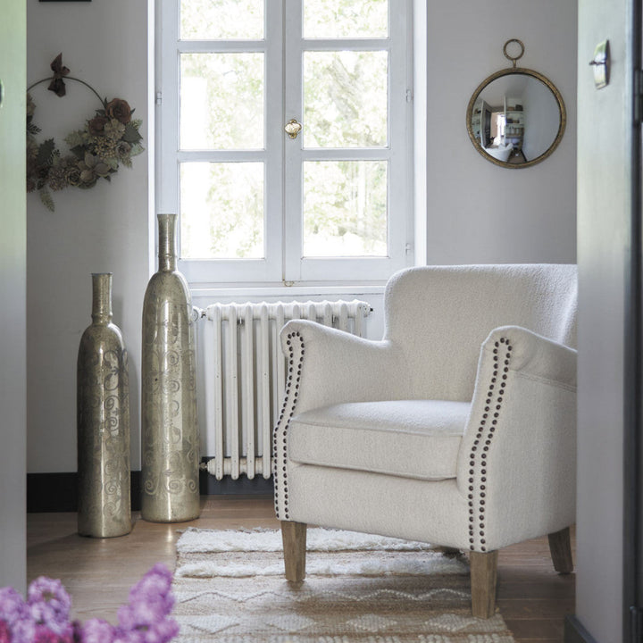 Claude Arm Chair - Cream Boucle