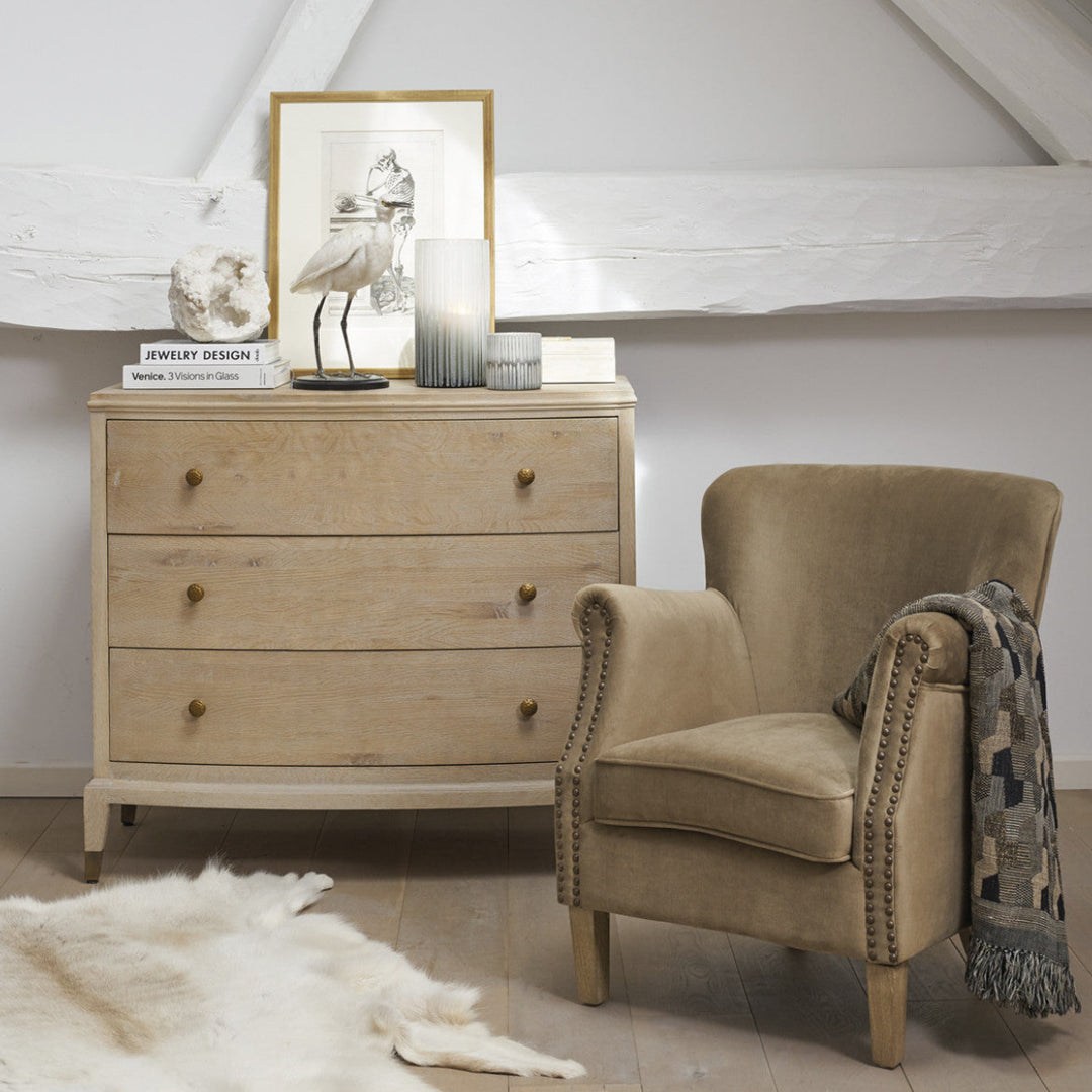 Claude Arm Chair - Cinnamon Velvet