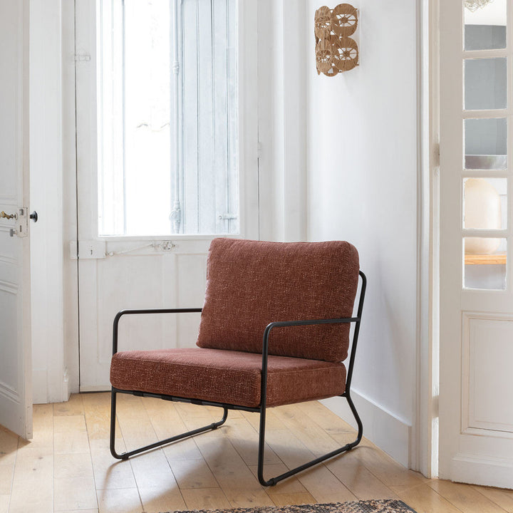 Gaspard Armchair - Terracotta Boucle