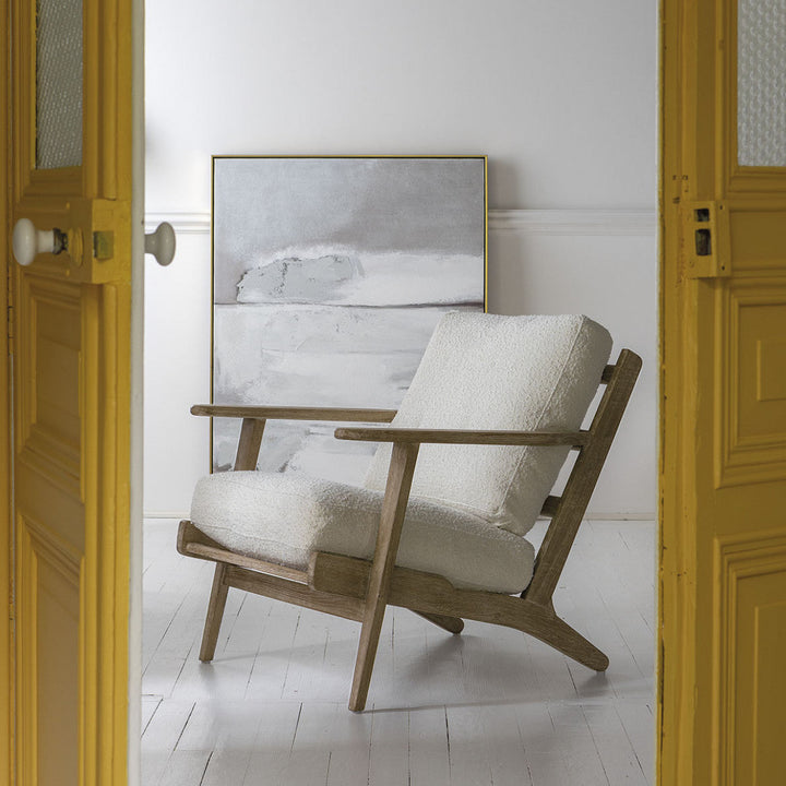 Jules Armchair - Ecru Cotton Linen