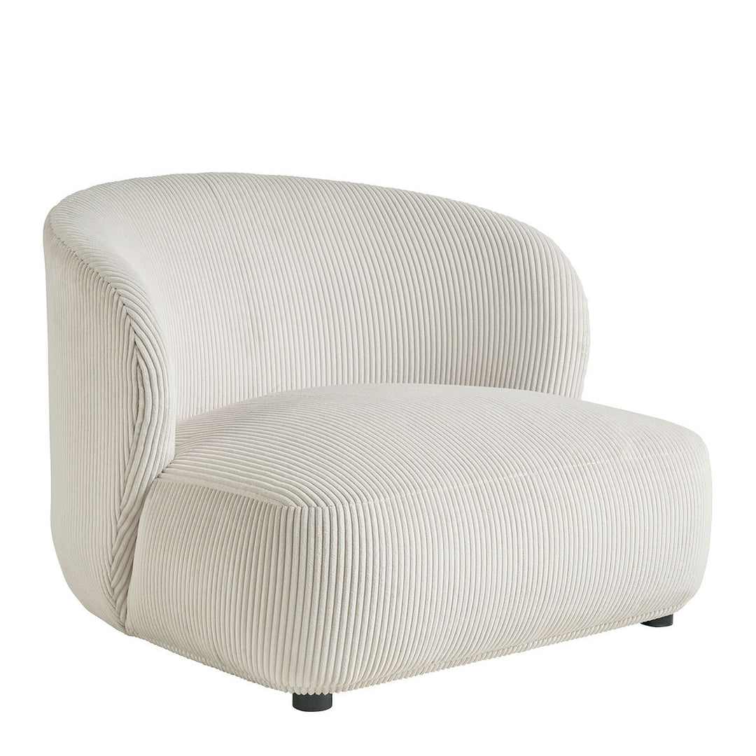 Lisette Ribbed Velvet Armchair - Cream