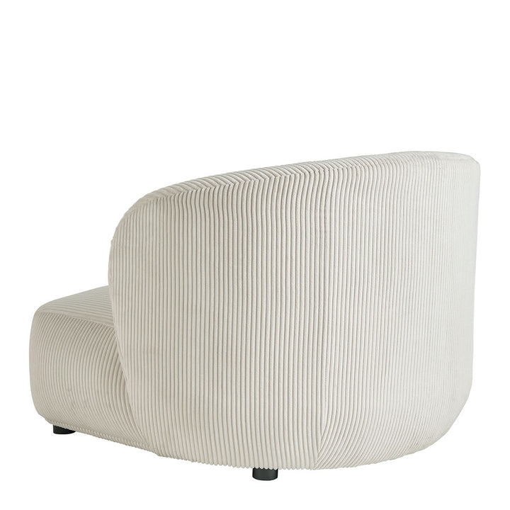 Lisette Ribbed Velvet Armchair - Cream