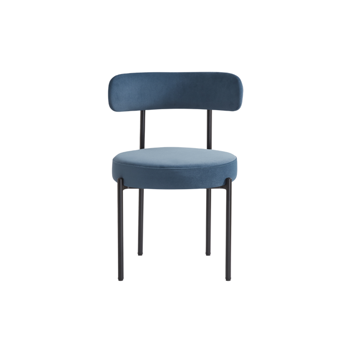 Flora Set of 2 Dining Chairs (Crib 5) - Blue Velvet
