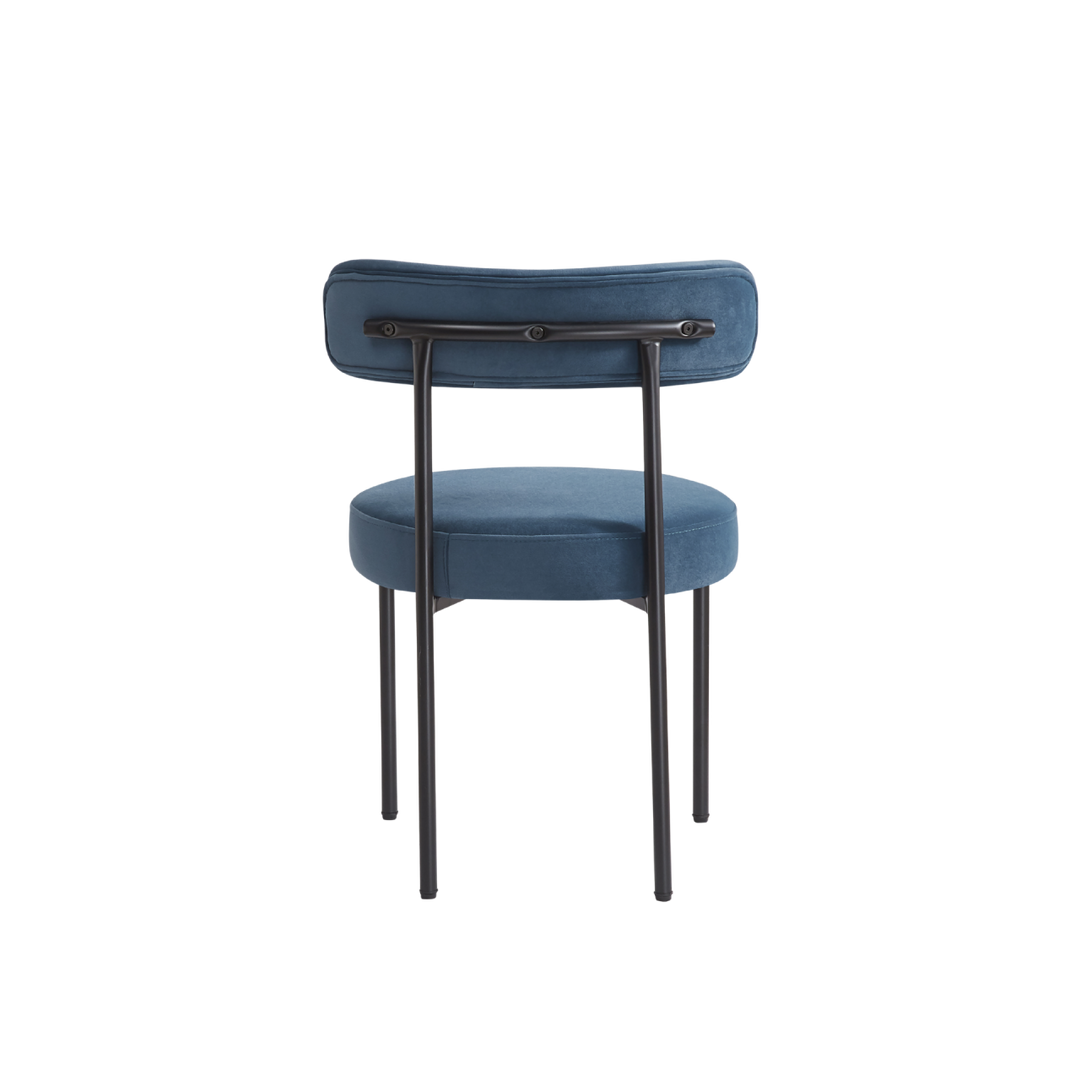 Flora Set of 2 Dining Chairs (Crib 5) - Blue Velvet
