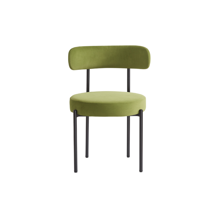 Flora Set of 2 Dining Chairs (Crib 5) - Olive Velvet