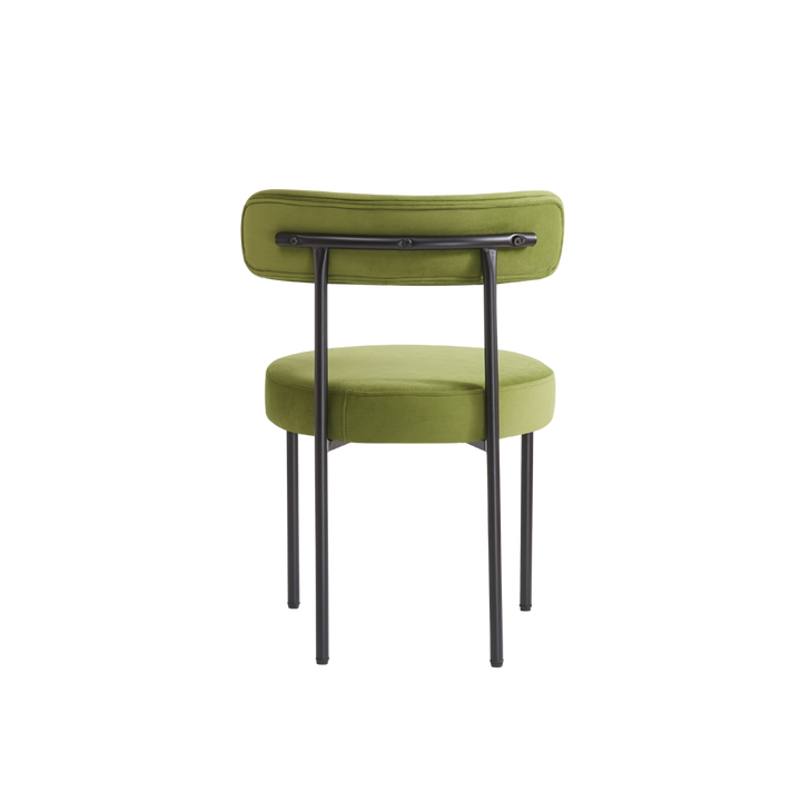 Flora Set of 2 Dining Chairs (Crib 5) - Olive Velvet