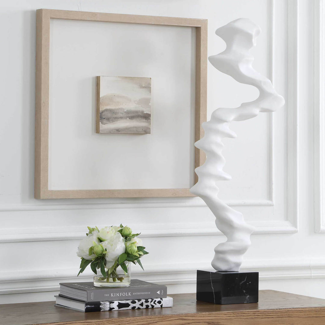 Flux Indoor Outdoor White Sculpture