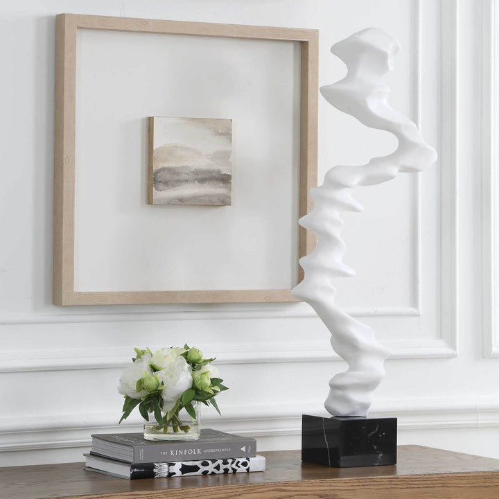 Flux Indoor Outdoor White Sculpture
