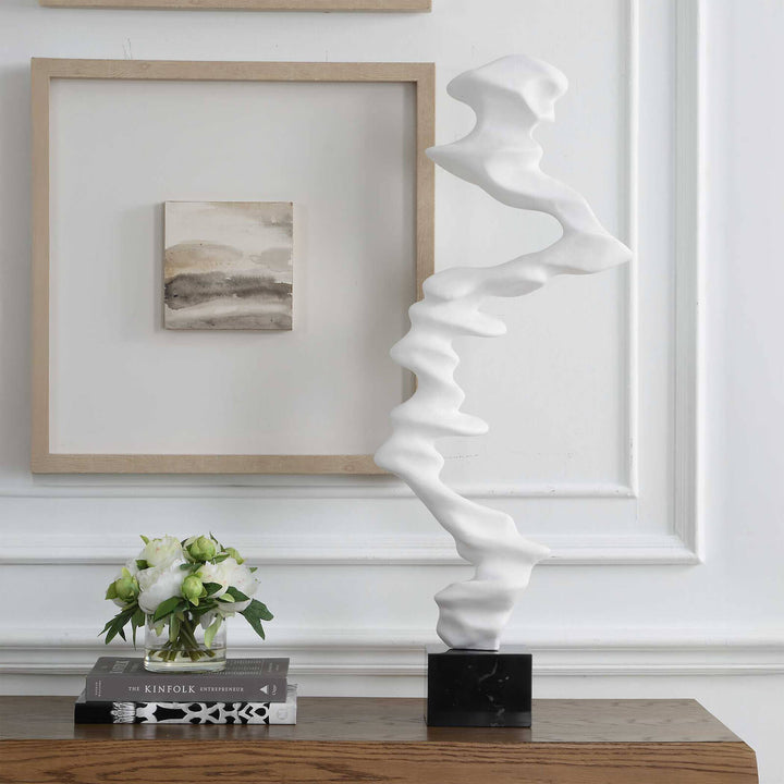 Flux Indoor Outdoor White Sculpture