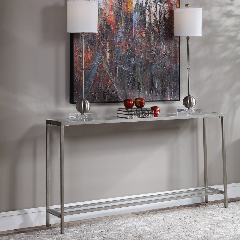 Uttermost Hayley Silver Console Table