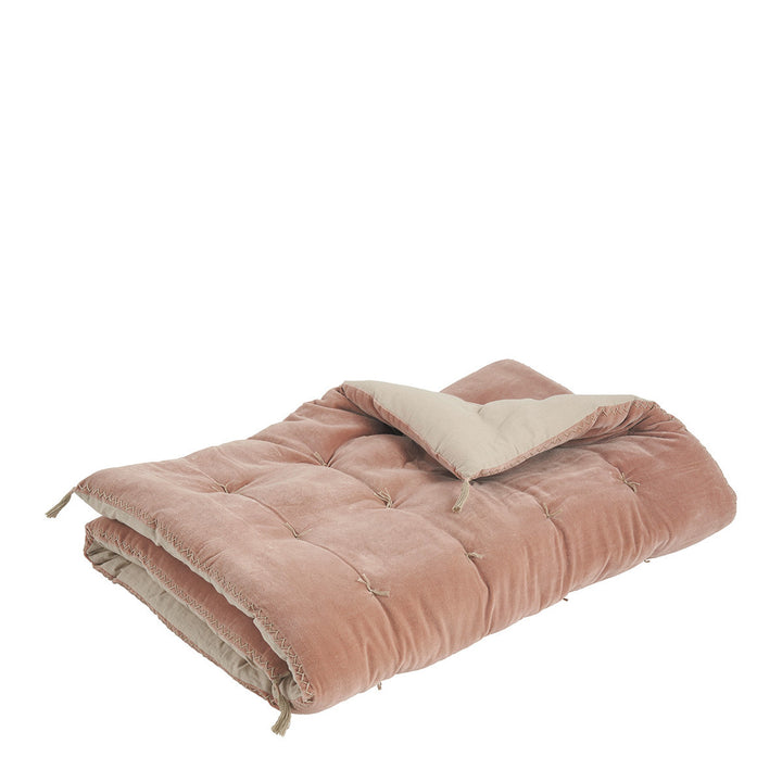 Matteo Velvet Blanket Bedspread - Pink