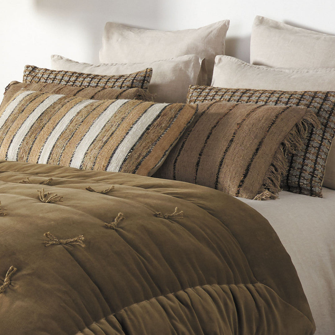 Matteo Velvet Blanket Bedspread - Taupe