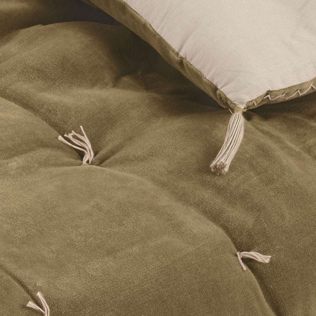 Matteo Velvet Blanket Bedspread - Taupe