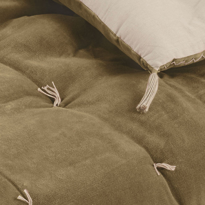Matteo Velvet Blanket Bedspread - Taupe