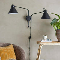 Bloomingville Felicity Wall Lamp in Black Metal