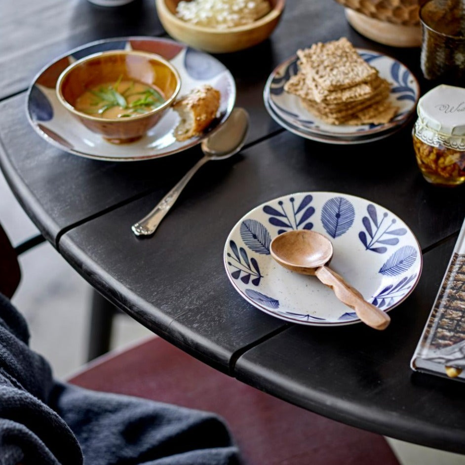 Lope Round Dining Table - Black Acacia Wood Bloomingville 2