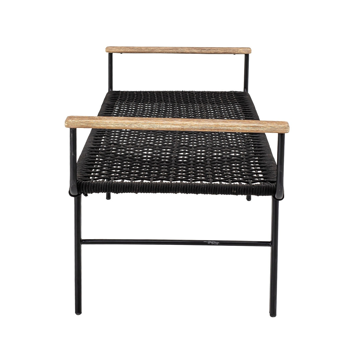 Bloomingville Outdoor Mundo Metal Bench in Black