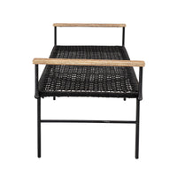 Bloomingville Outdoor Mundo Metal Bench in Black