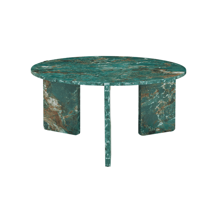 Halo Marble Effect Coffee Table - Amazon Green