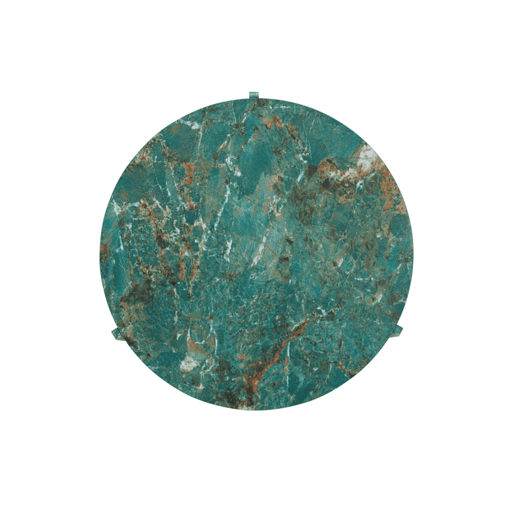 Halo Marble Effect Coffee Table - Amazon Green
