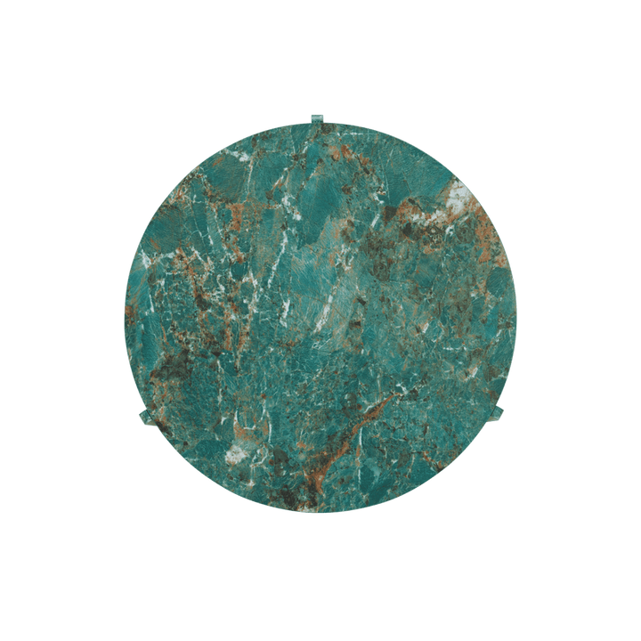 Halo Marble Effect Coffee Table - Amazon Green