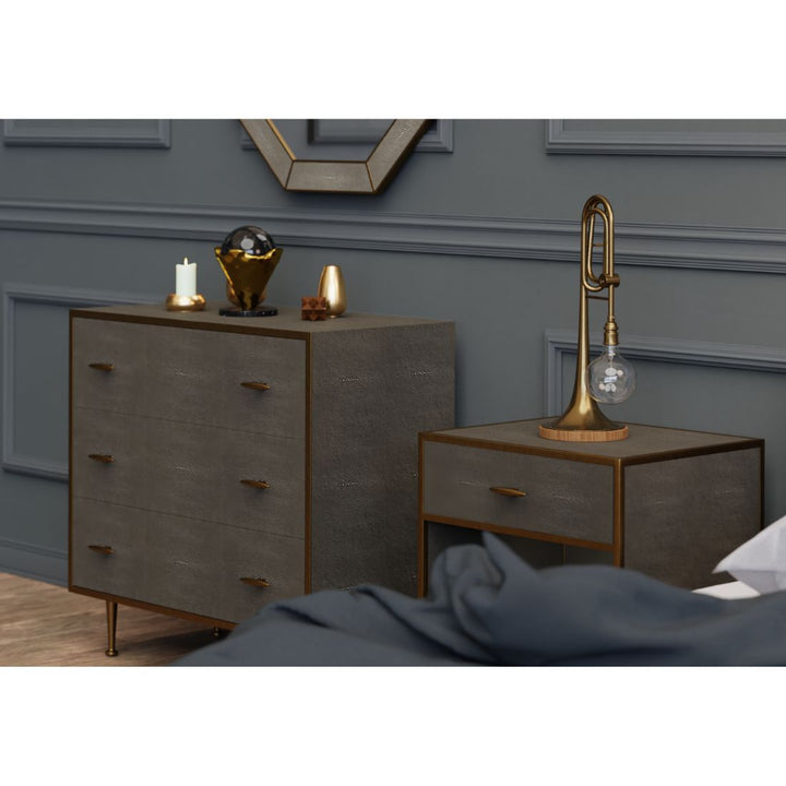 Hampton Chest of Drawers - Grey Shagreen