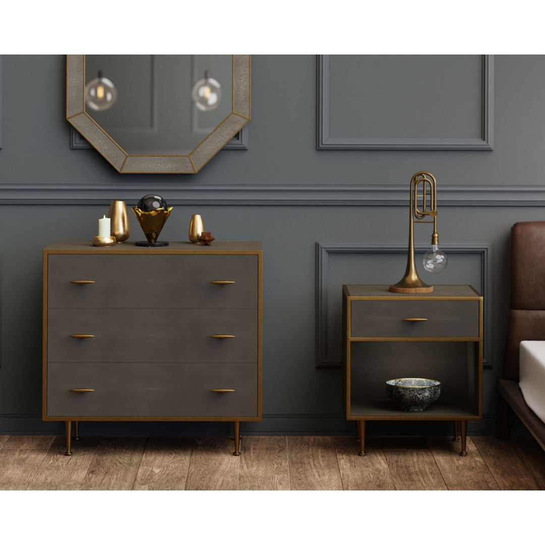 Hampton Chest of Drawers - Grey Shagreen