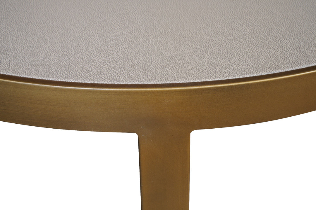 Hazlemere Shagreen Nesting Coffee Table Set - Brass & Off White Keiichi 4