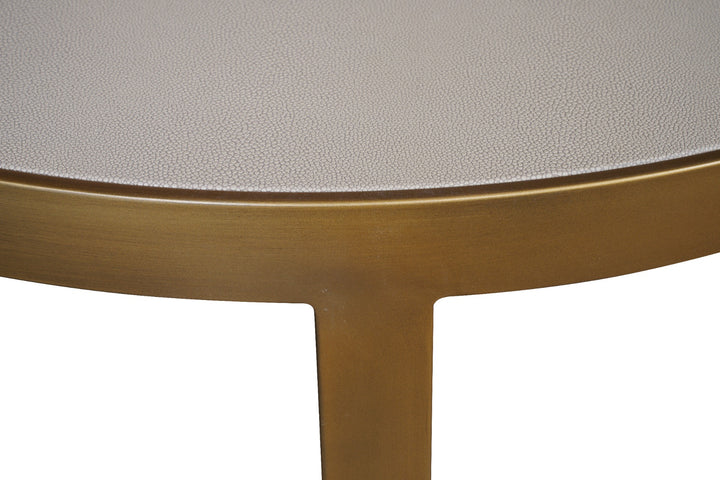 Hazlemere Shagreen Nesting Coffee Table Set - Brass & Off White Keiichi 4