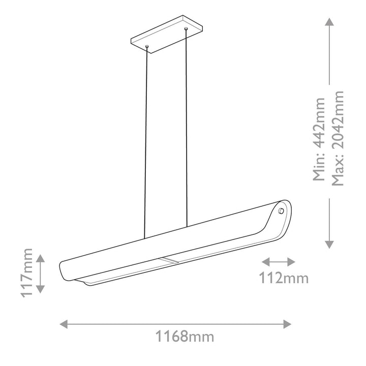 Arco Linear LED Pendant Light - Black Oxide