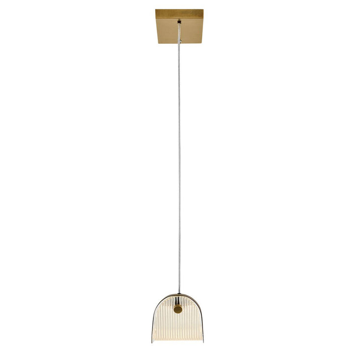 Arco Linear LED Pendant Light - Heritage Brass